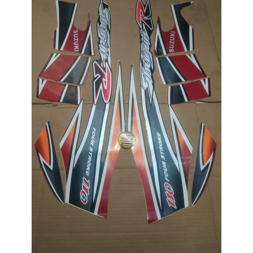 Striping List Body Shogun 110 R Tahun 2003 - Hitam Merah