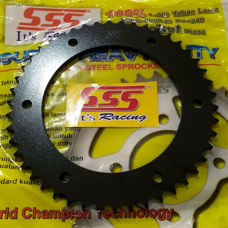 SSS Gear Belakang Hitam 428 CRF 150 CRF150 40T 41T 42T 43T 44T 45T 46T 47T 48T 49T 50T 51T 52T 53T 5