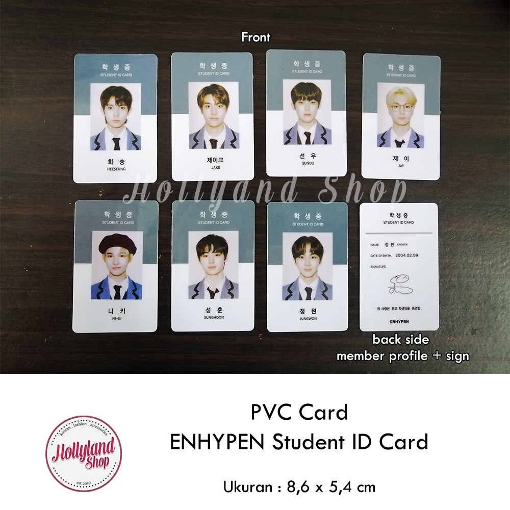 Kartu ID PVC Card ENHYPEN EN- Student ID Card Unofficial