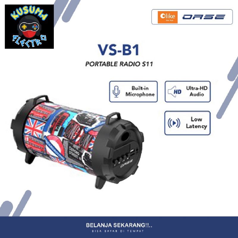 SPEAKER OUTDOOR EXTRA BASS AUDIO ULTRA HD OASE VS-B1 BLUETOOTH 5.0