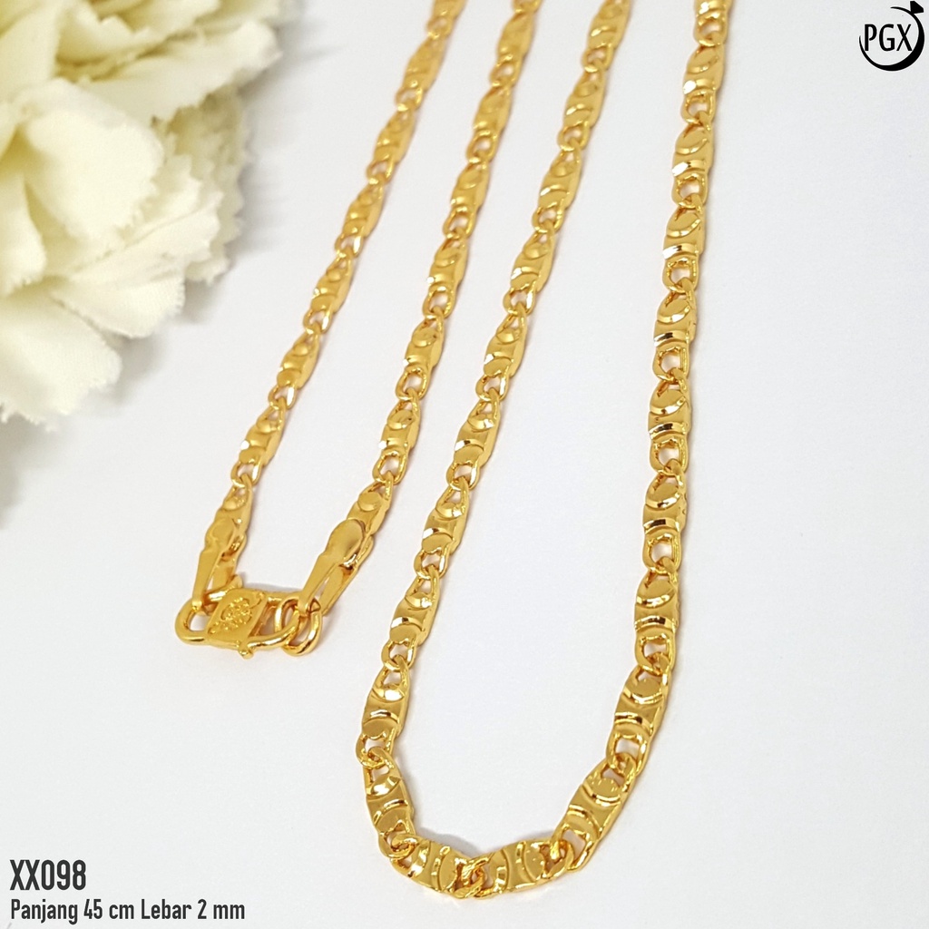 PGX Kalung Pria Wanita Xuping Perhiasan Lapis Emas Aksesoris Fashion Premium - XX098