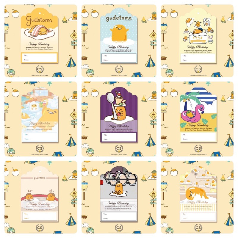 

hang tag birthday/hangtag gudetama/birthday tag/gudetama/sanrio