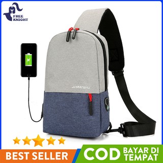 Tas Selempang Anti Maling With USB Charger | Shopee Indonesia