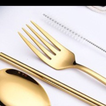 Gold SUJEO Garpu makan emas korea Gold dinner Fork korean