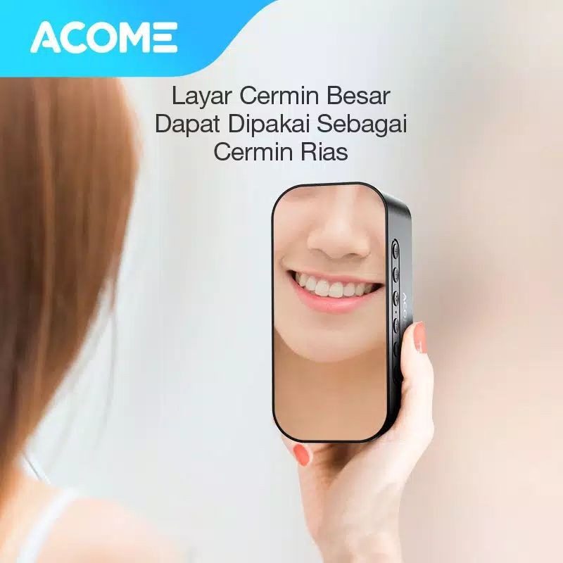 Acome A5 Speaker Bluetooth 5.0 Alarm LED Display Ultra Bass, Garansi Resmi