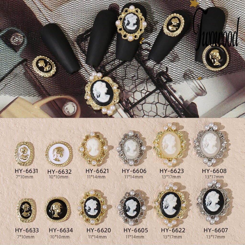 20 Pcs Perhiasan Mutiara Berlian Imitasi 3D Bahan Alloy Untuk Dekorasi Nail Art