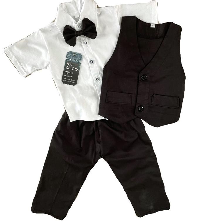 Setelan jas formal baju anak bayi 3 bulan - 5 tahun lucu murah rompi grosir pesta ulang cowok vest •