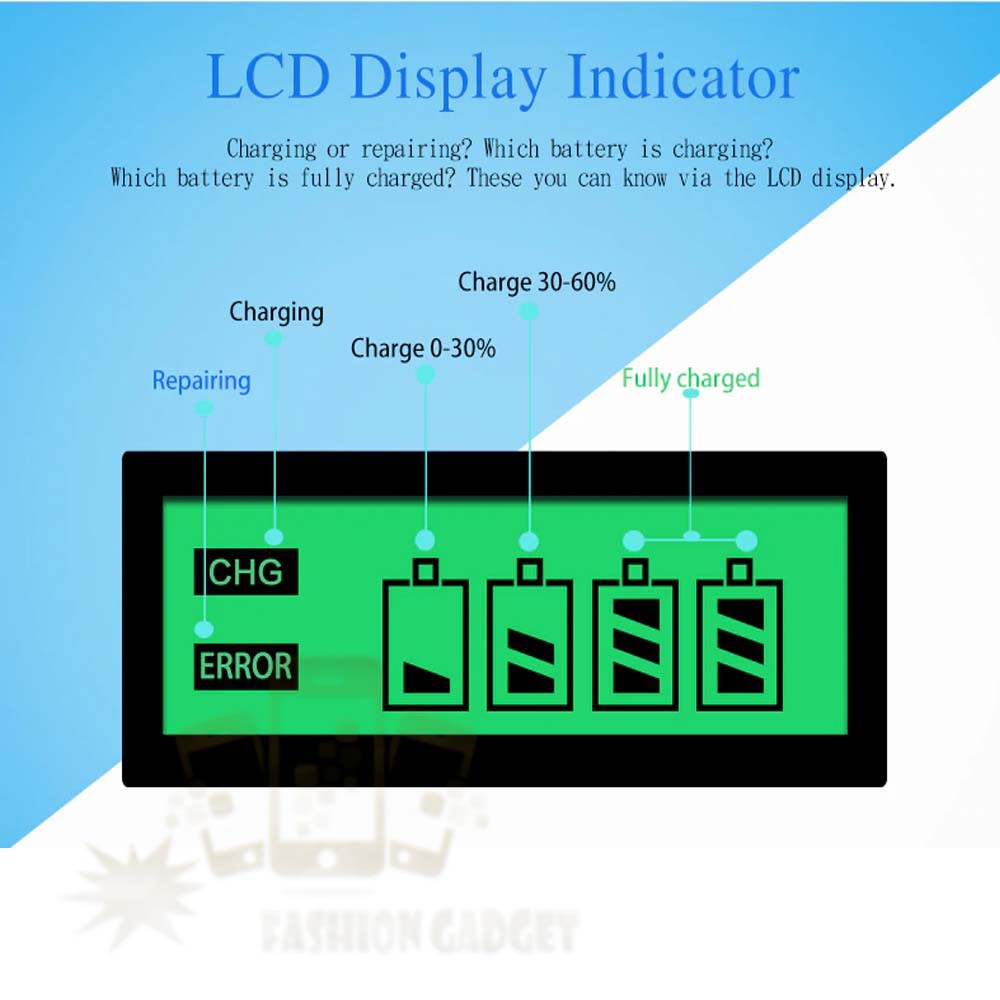 Charger Battery Fix Intelligent Lcd 4 Slot Aa Aaa Quick Charger Baterai Charger Baterai / Elektronik