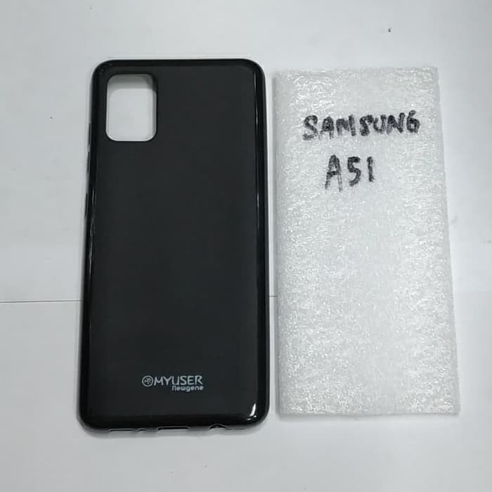 SAMSUNG A51 karet softcase silikon karet hitam mantap