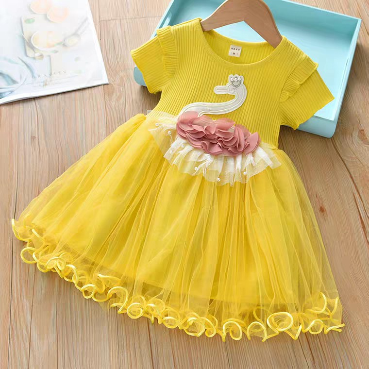 HappyOliver DRESS IMPORT QUEEN SWAN 813 EBV Baju Dress Anak Perempuan Import/Dress Bayi Perempuan/Gaun Bayi Perempuan/Dress Pesta/Dress Bayi