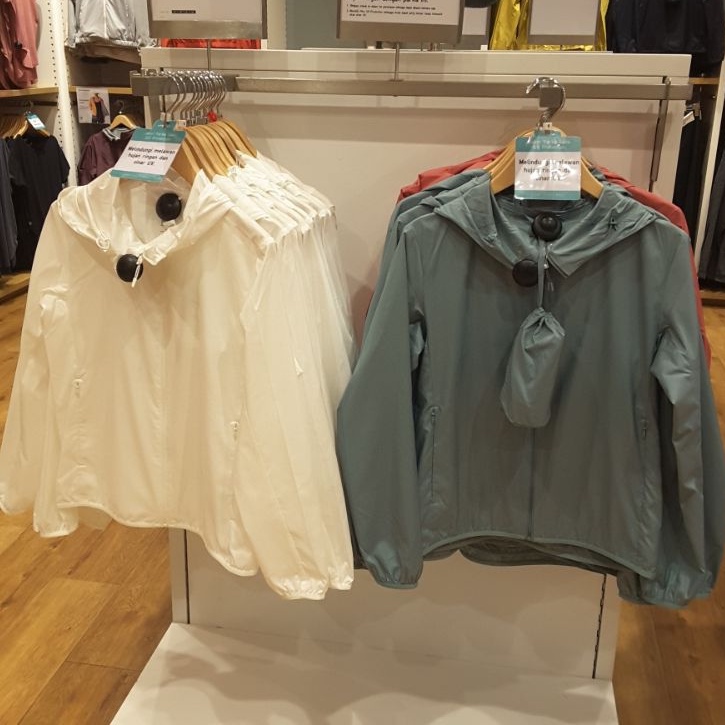 UNIQLO SALE 80% Jaket Parka PARASUT FREE POCKET TAS PENYIMPANAN S sampai XXL