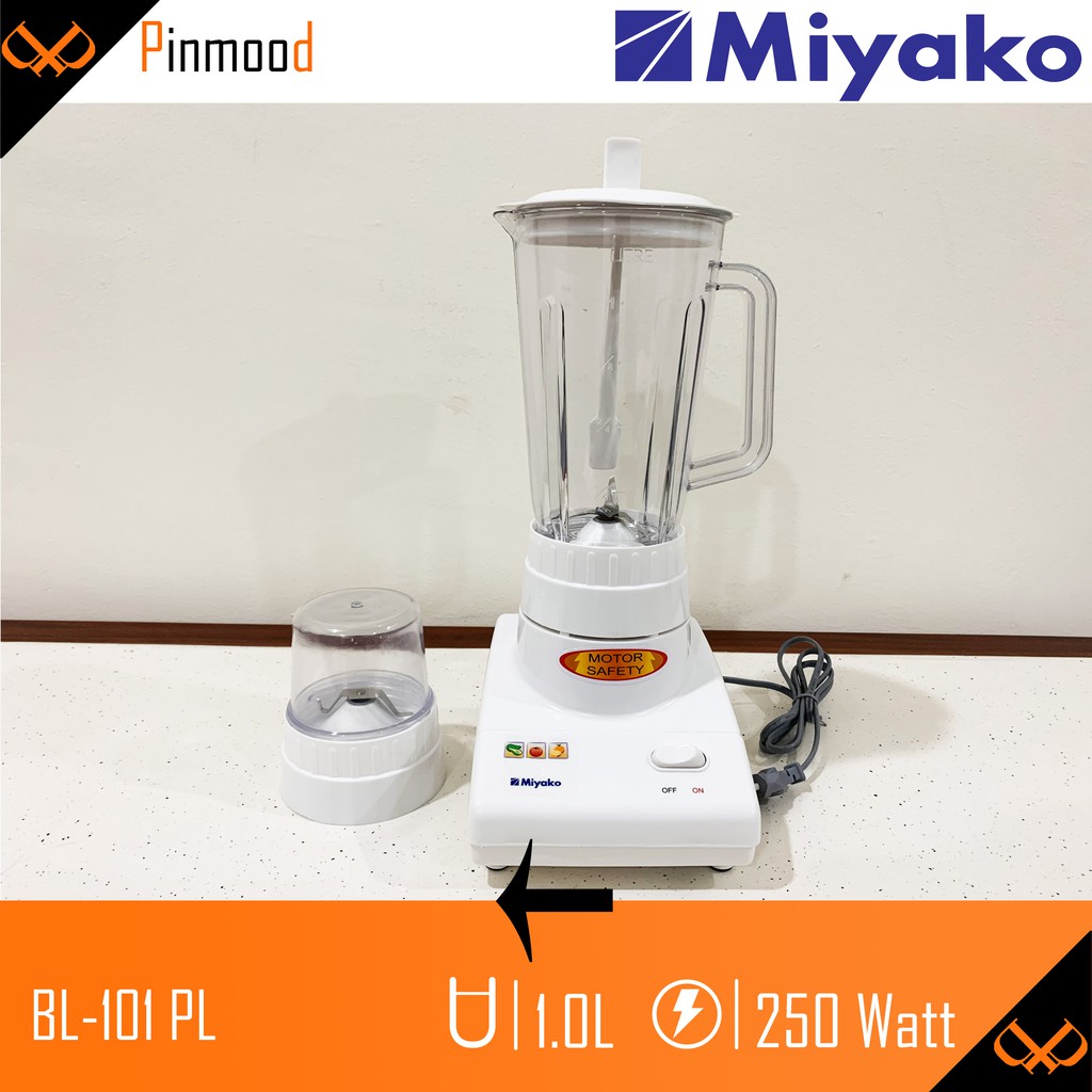 MIYAKO BLENDER BL-101 PL PELUMAT [ 1 LITER ] 2 IN 1 DRY MILL BISA KERING PLASTIK