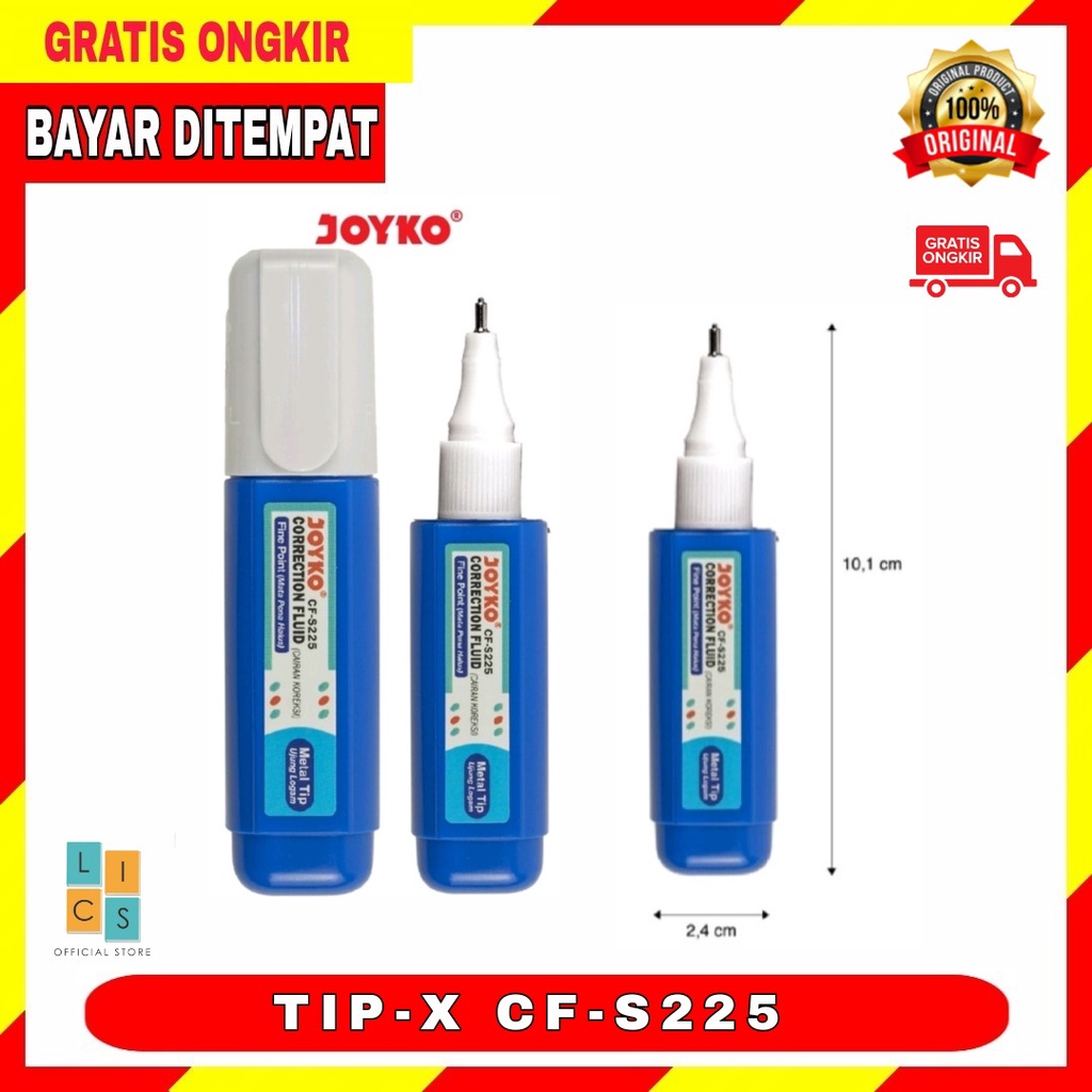 

Tip-X Penghapus Cair Correction Fluid Joyko CF-S225 Murah Satuan