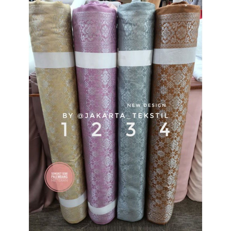 Kain Songket Semi Palembang Meteran Harga Per 1 2meter 50cm 0 5meter Shopee Indonesia