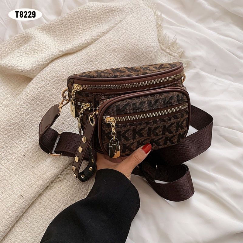 [IMPORT] T8229 - WAISTBAG TAS PINGGANG SELEMPANG WANITA IMPORT PREMIUM - 76BAGSTORE