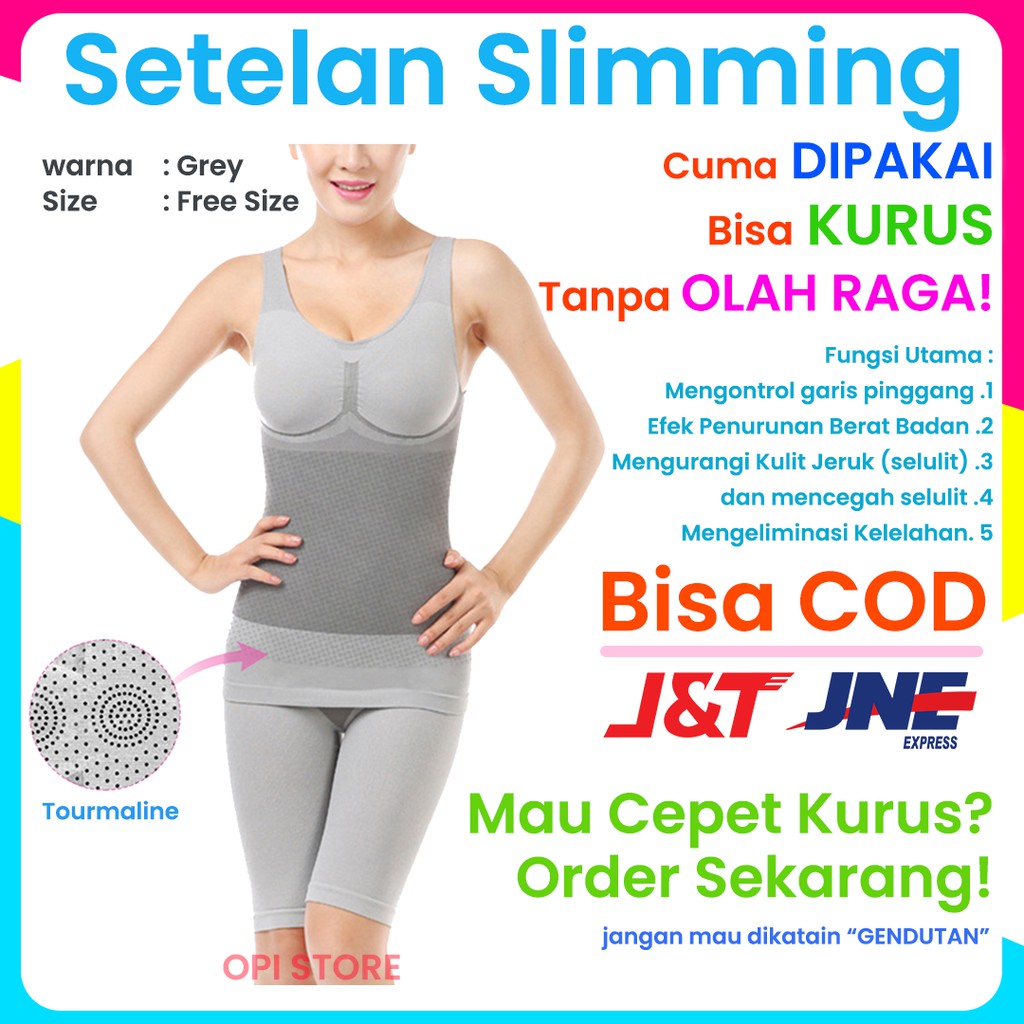 Tourmaline Legging Abu Corset Korset Legging Pelangsing dan Kesehatan pengecil paha perut dan pingga