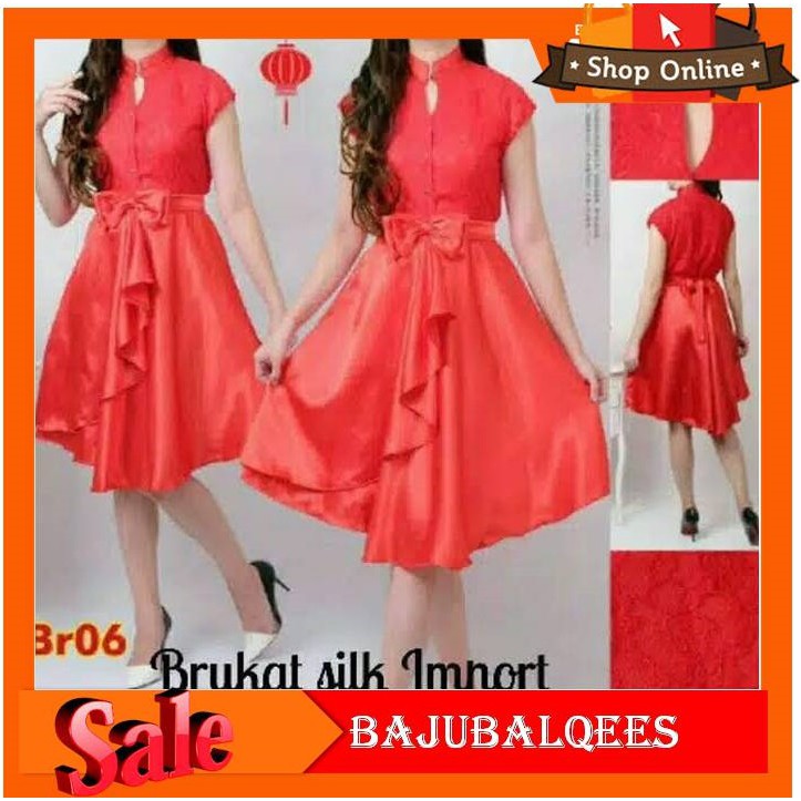 Dress Wanita Terbaru Model 2020 / Dress Shanghai Ribbon Me / Baju Natal Modern pesta kondangan party