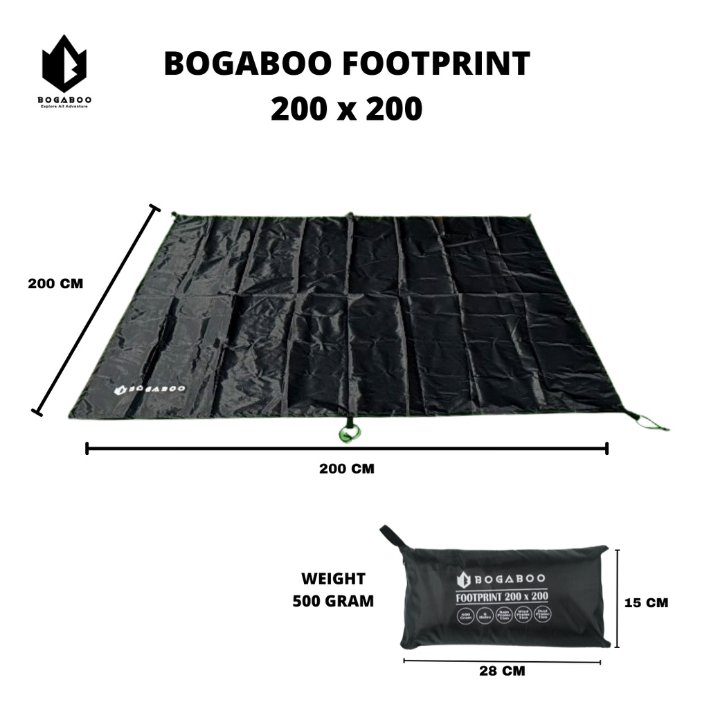 Footprint / Alas Tenda Bogaboo 300 CM X 400 CM Foot Print Tneda - Terpal Tenda Bisa Untuk QUECHUA ARPENAZ FAMILY - TENDA TUNEL