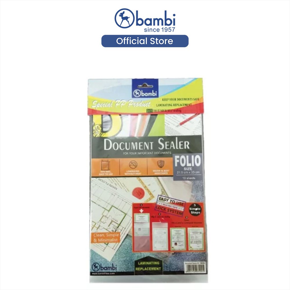

Bambi Document Sealer Folio Tipe Laminating Dokumen Original