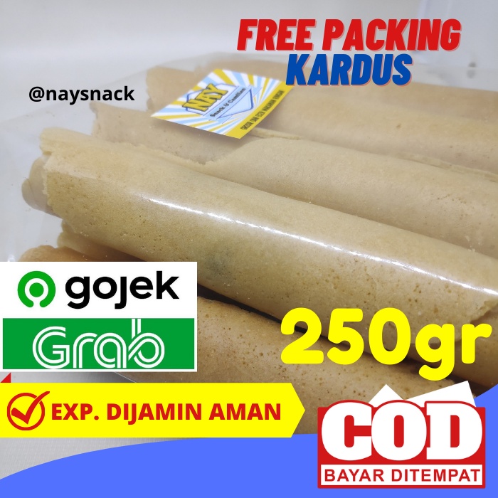 

Kue Kering Kiloan Semprong Roll Cemilan Kiloan Murah Jadul Enak Isi 250 Gram