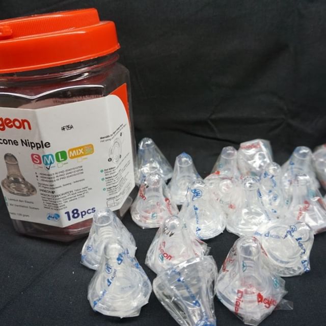 Pigeon Dot Silicone Mix Nipple Satuan S M L Dot Mix-2