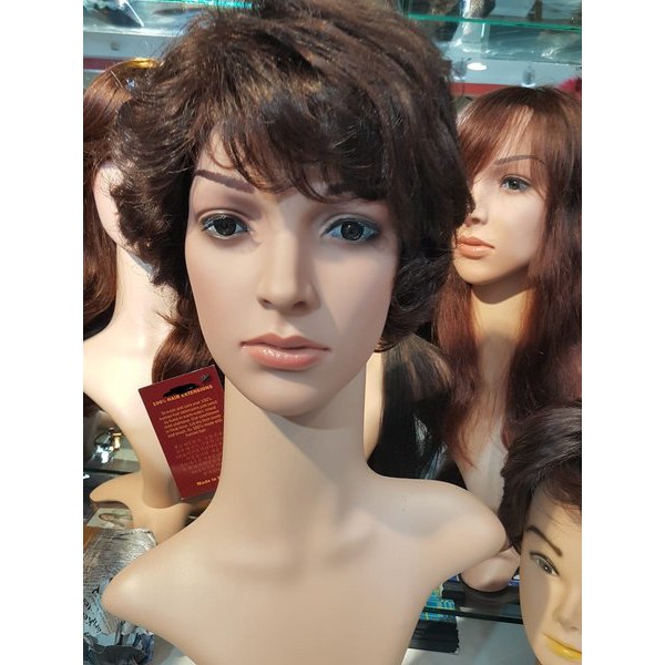 Promo Wig Rambut Asli Human Hair Rambut Manusia Pendek 30 - 35 cm Wanita Dijamin murah