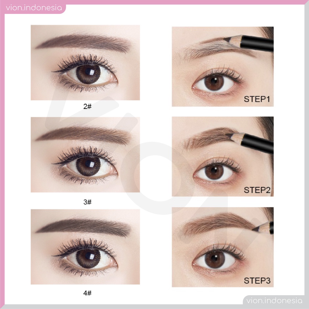 SANIYE Eyebrow Pencil Waterproof Pensil Alis Serutan 3 Warna Anti Air Original SA007