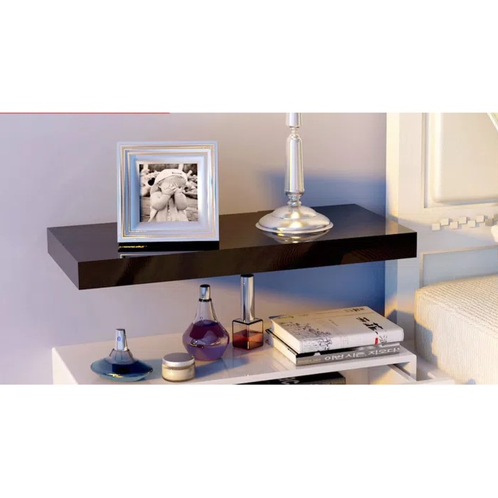 Diskon Rak Dinding / Rak Gantung / Floating Shelf / Ambalan Kayu Rak Dinding - Cokelat Unik