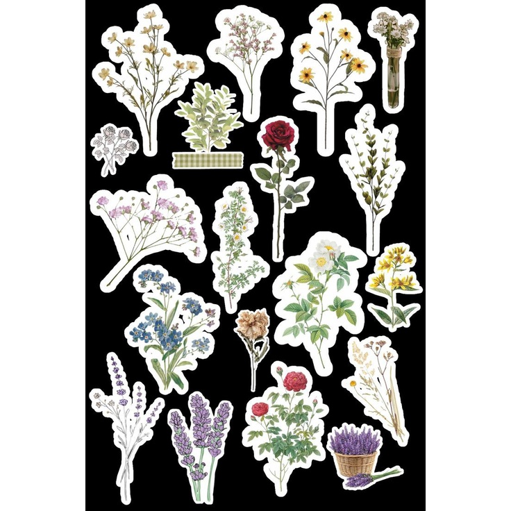 

SATU SET STICKER BUNGA | STIKER BUNGA VINTAGE | STIKER TUMBLR | JOURNAL KIT | SCRAPBOOK | LAPTOP | HP