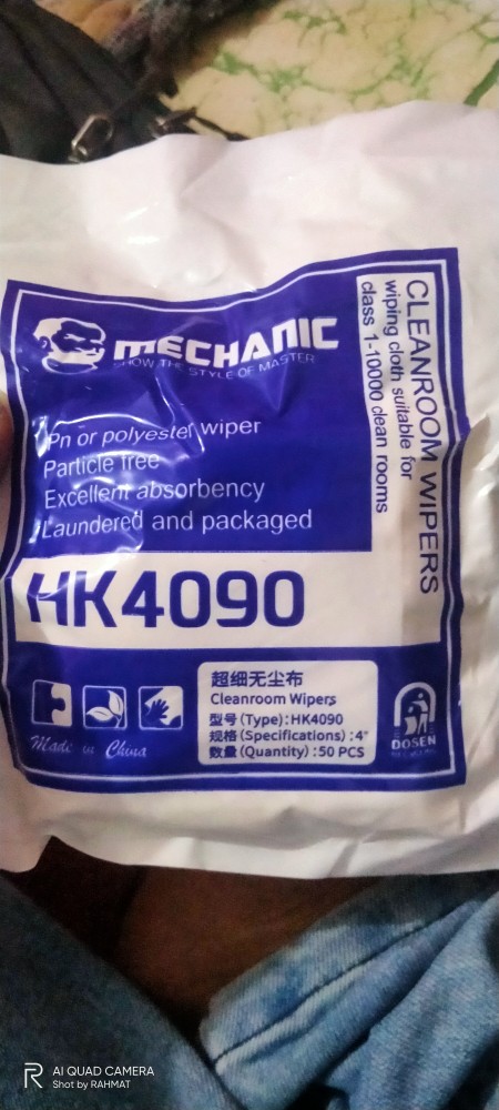 Kain Tanpa Bulu Mechanic Non-dust Cloth Hk4090 4 “ 10x10 Cm Original