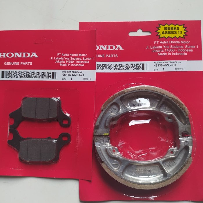 KAMPAS REM DEPAN BELAKANG HONDA VARIO 125 LED/VARIO 150/KUALITAS ORI