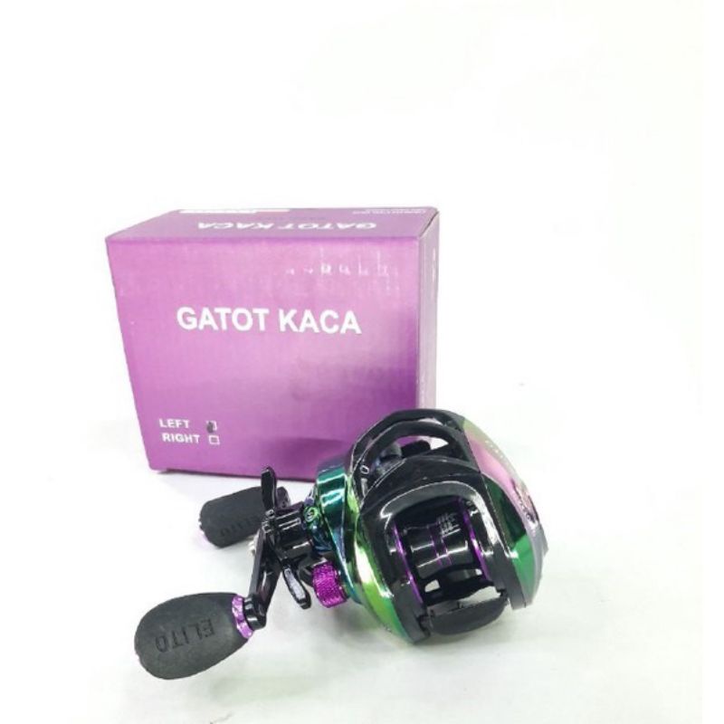 REEL BC ELITO GATOT KACA WARNA MULTICOLOUR/BUNGLON MAX DRAG 10 KG HANDLE KIRI