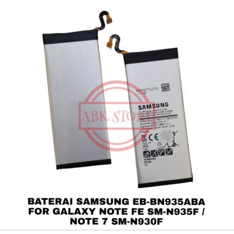 BATERAI BATTERY SAMSUNG GALAXY NOTE 7 SM-N930F / NOTE FE SM-N935F EB-BN935ABA