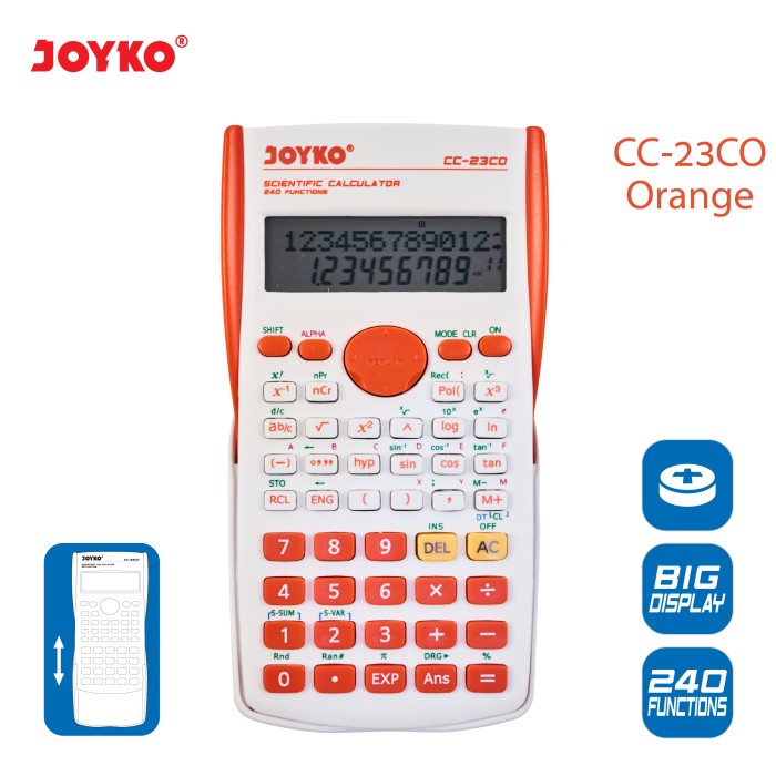 

Calculator / Kalkulator Joyko CC-23 / Scientific / 240 Functions - CC-23CO Orange