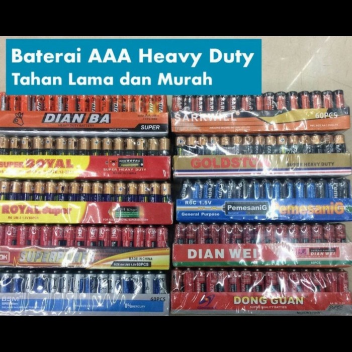 Batre AA baterai A2 battery AA heavy duty batu batre A2 murah meriah