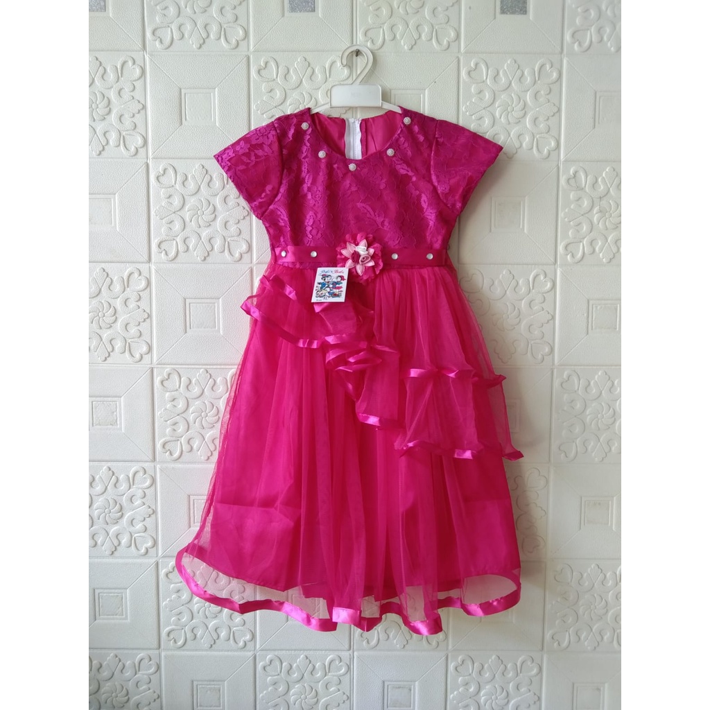 Baju anak perempuan usia 4-10 tahun/dress cewek remaja/gaun brokat