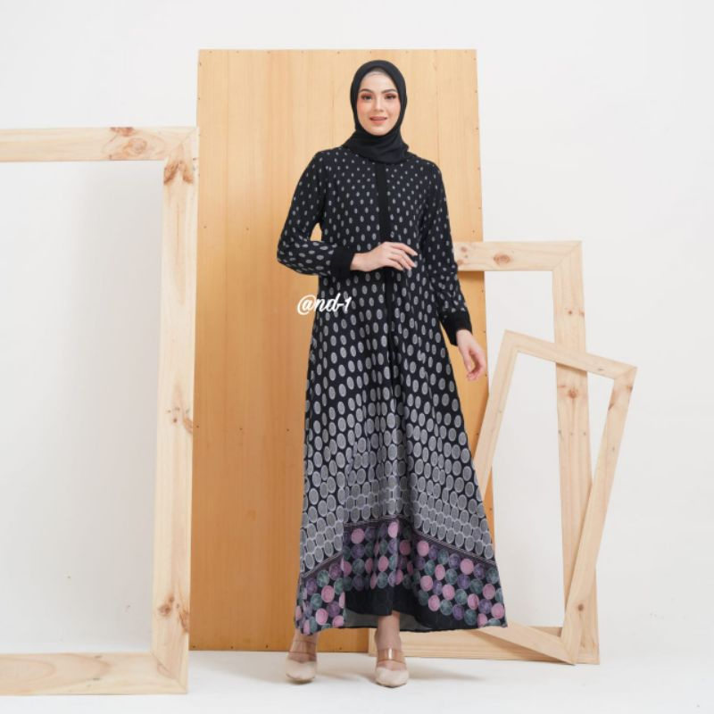 Nadira Dress - Gamis Hitam - Gamis @nd-1 - Gamis Tanahabang - Tanahabang Collection