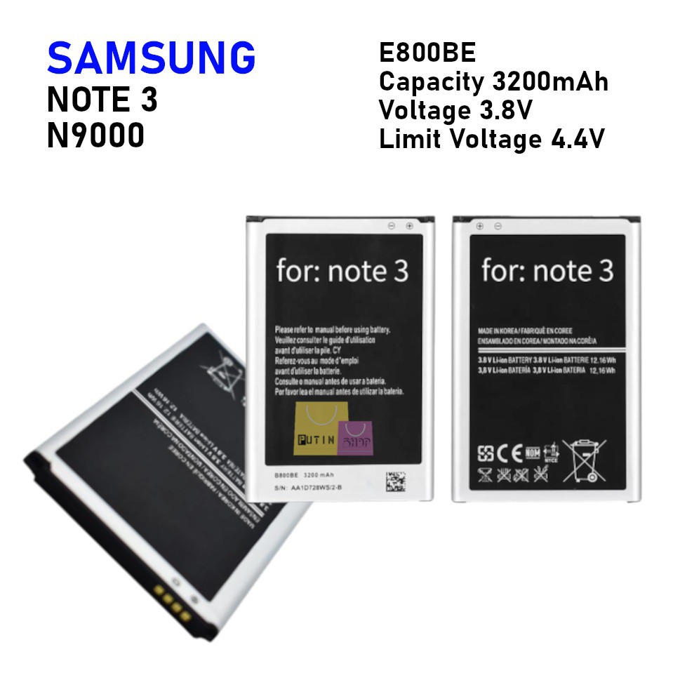 (P) Baterai Batre Battery Original Samsung N9000 /Note 3 / N9005 / N9006 / B800BU