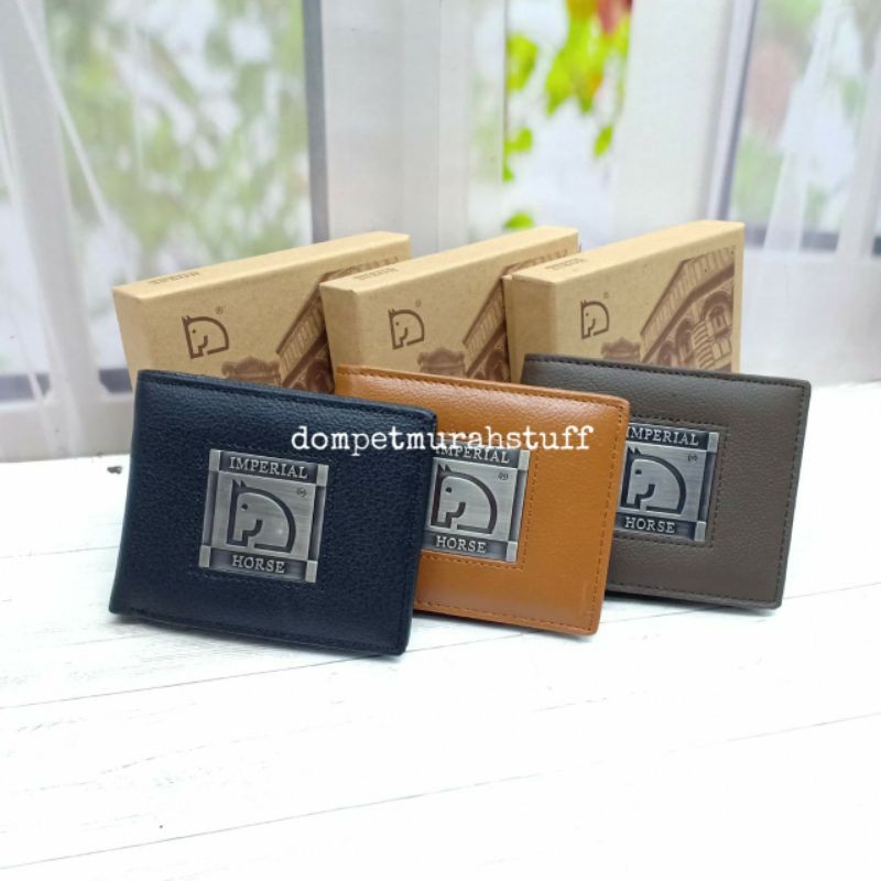 Dompet Kulit Asli. Dompet Kulit Pria. Dompet Imperial Horse Logo Motif C