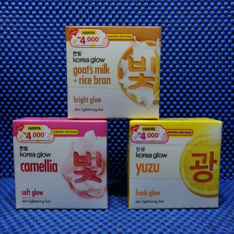 korea glow 85gr yuzu/camelia/goats milk sabun mandi batang