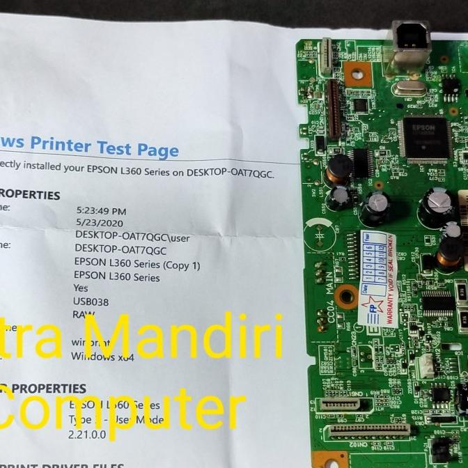 Mainboard Printer Epson L360 Cabutan Unit Baru Original