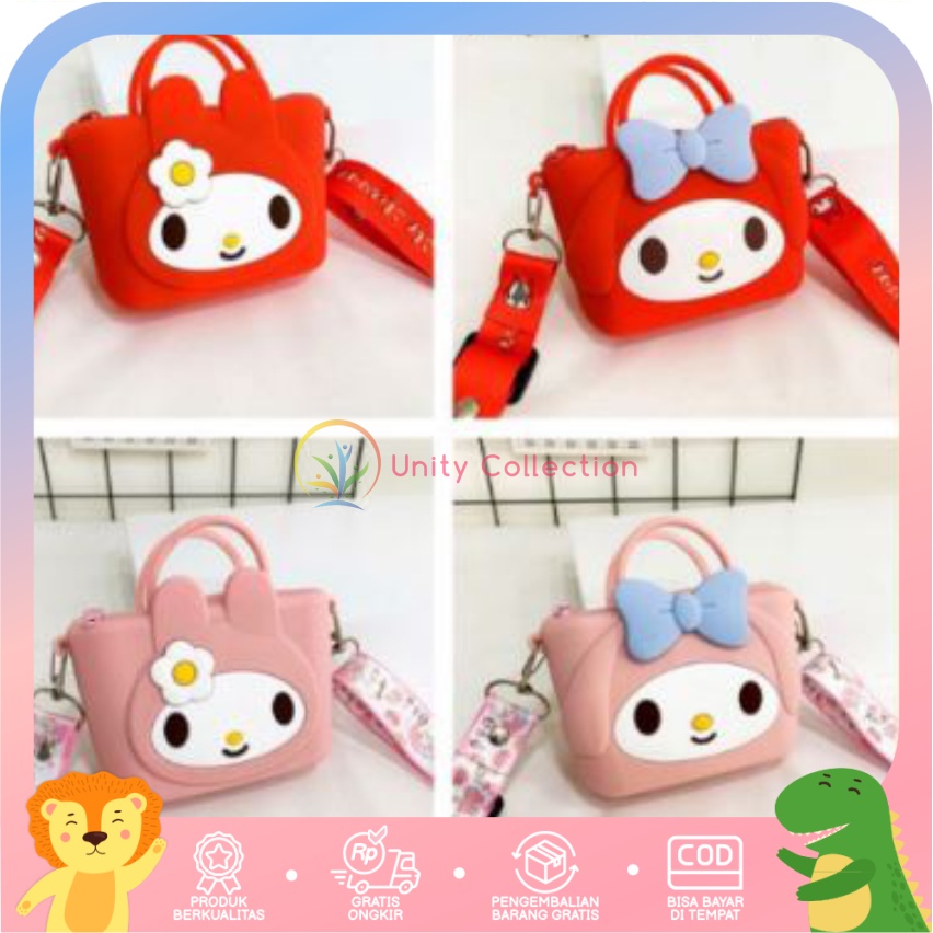 Tas Anak Jelly Karakter Silikon Rubber Selempang Anak