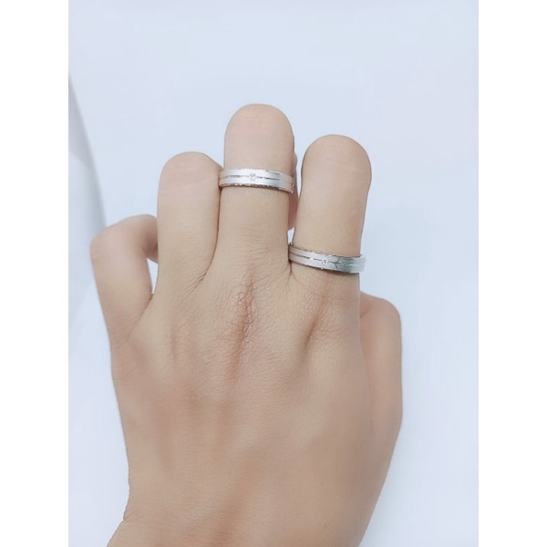 Cincin ring couple silver 925 / perhiasan perak 925 berlapis emas