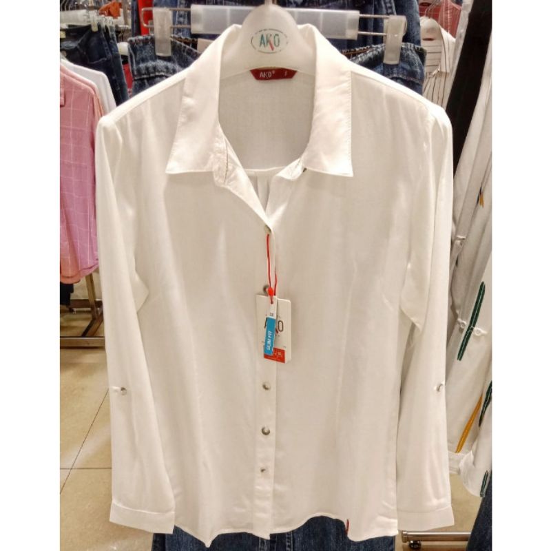 kemeja polos wanita ako original(2warna)