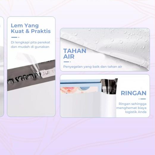 

☜ Plastik Packing Polymailer Warna Ungu 28x42 isi 100 pcs Tebal Gloosy ✾