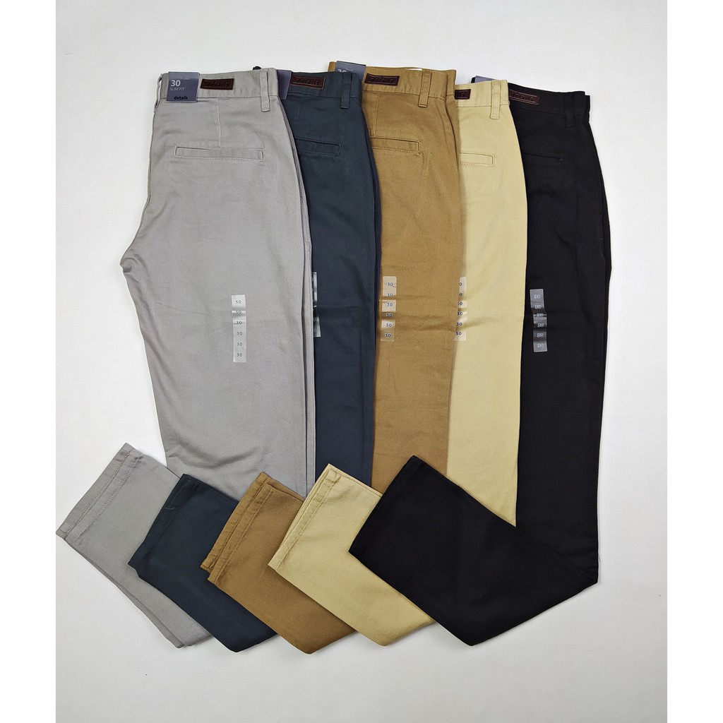DETAILS Celana panjang dewasa pria cowok kain katun santai DETAILS Celana panjang dewasa pria cowok kain katun santai