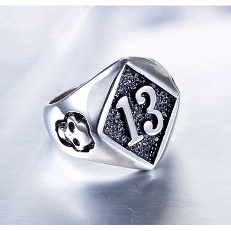 Cincin Vintage Bahan Stainless Steel 316L Warna Silver untuk Pria