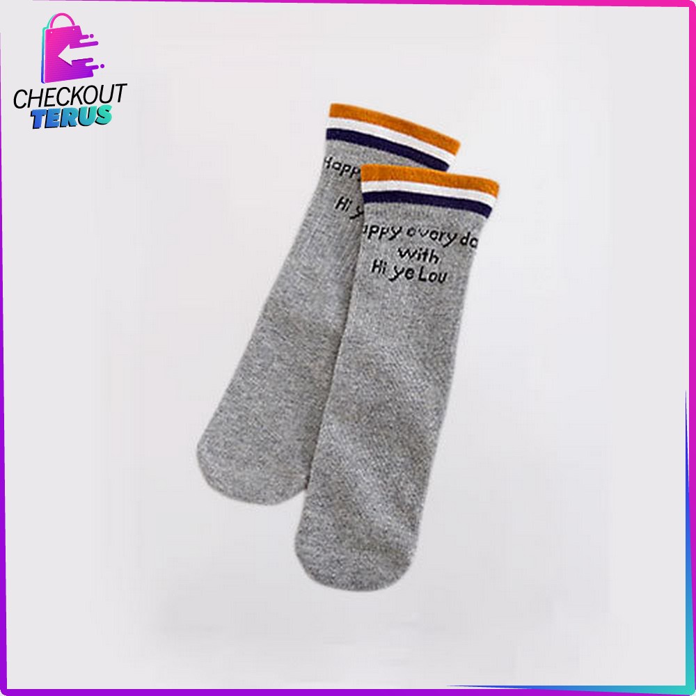 CT P209 Kaos Kaki Panjang Bayi Motif Garis Anak Perempuan dan Laki Laki Kaus Kaki Bayi Anti Slip Baby Long Tube Socks Kids