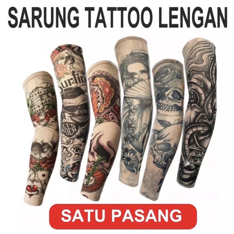 PROMO***1 Pasang Manset Lengan motif Tatoo seamlees unisex