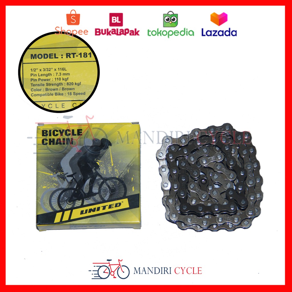 Rantai Sepeda 6 7 Speed UNITED Rantai Sepeda MTB